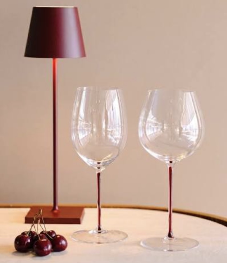 Sklenice RIEDEL Fatto a Mano s barevnými stopkami